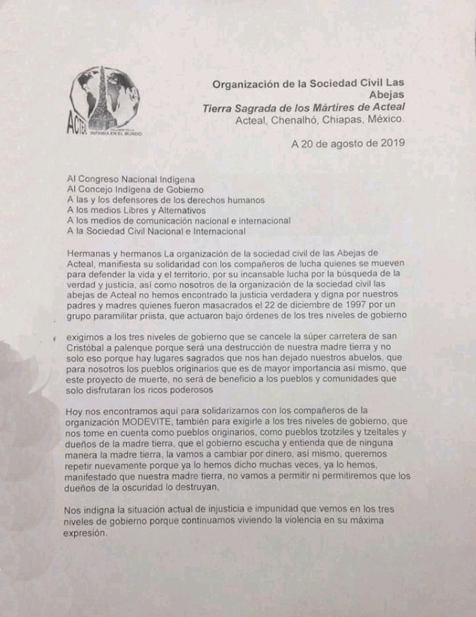 comunicado 1abejas